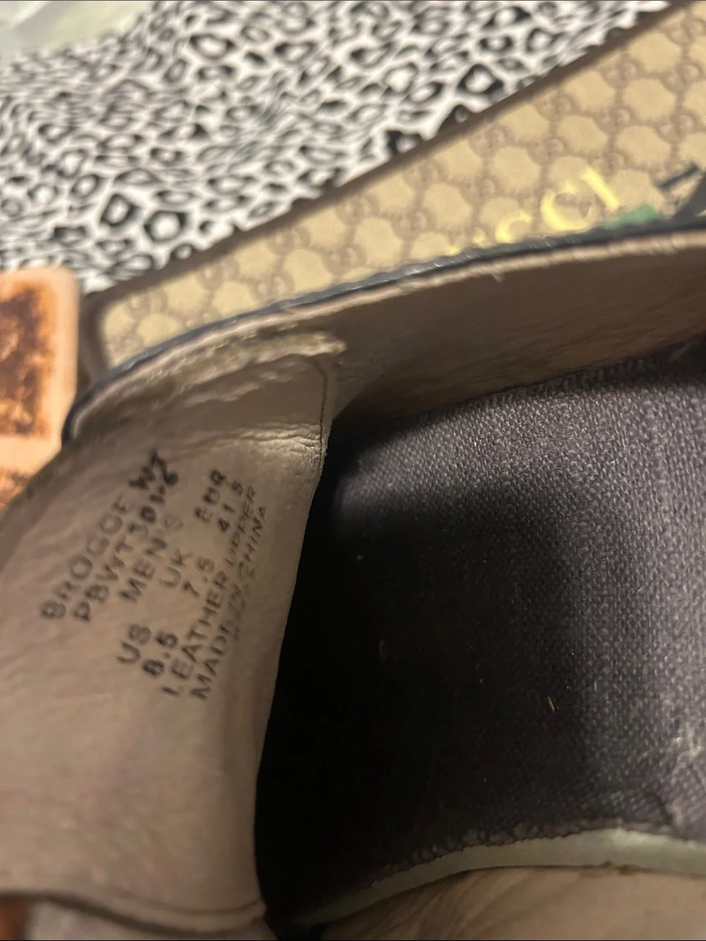Original Penguin Navy and Tan Wingtip Oxfords